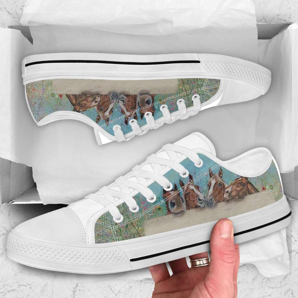 JWFancy Funny Horse Lover Low Top Canvas Sneakers Shoes For Men And Women