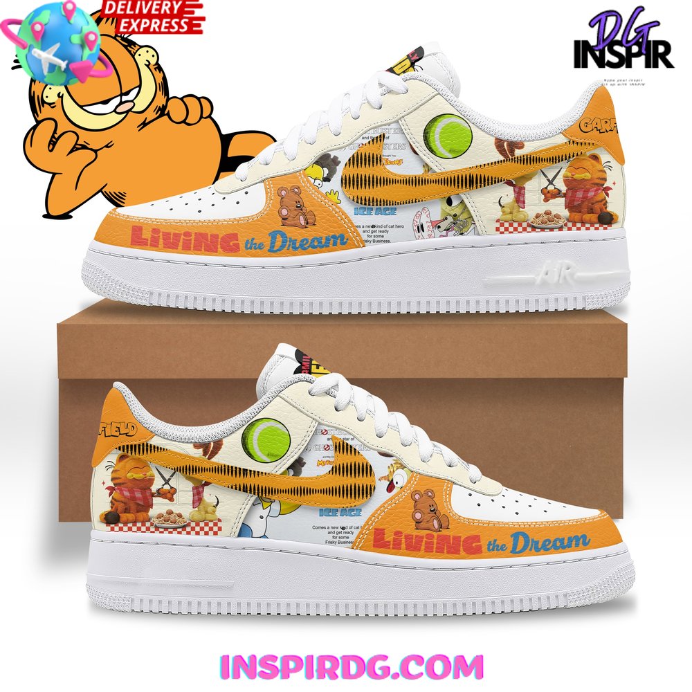 JWFancy Garfield Living The Dream Air Low-Top Sneakers Shoes For Men And Women