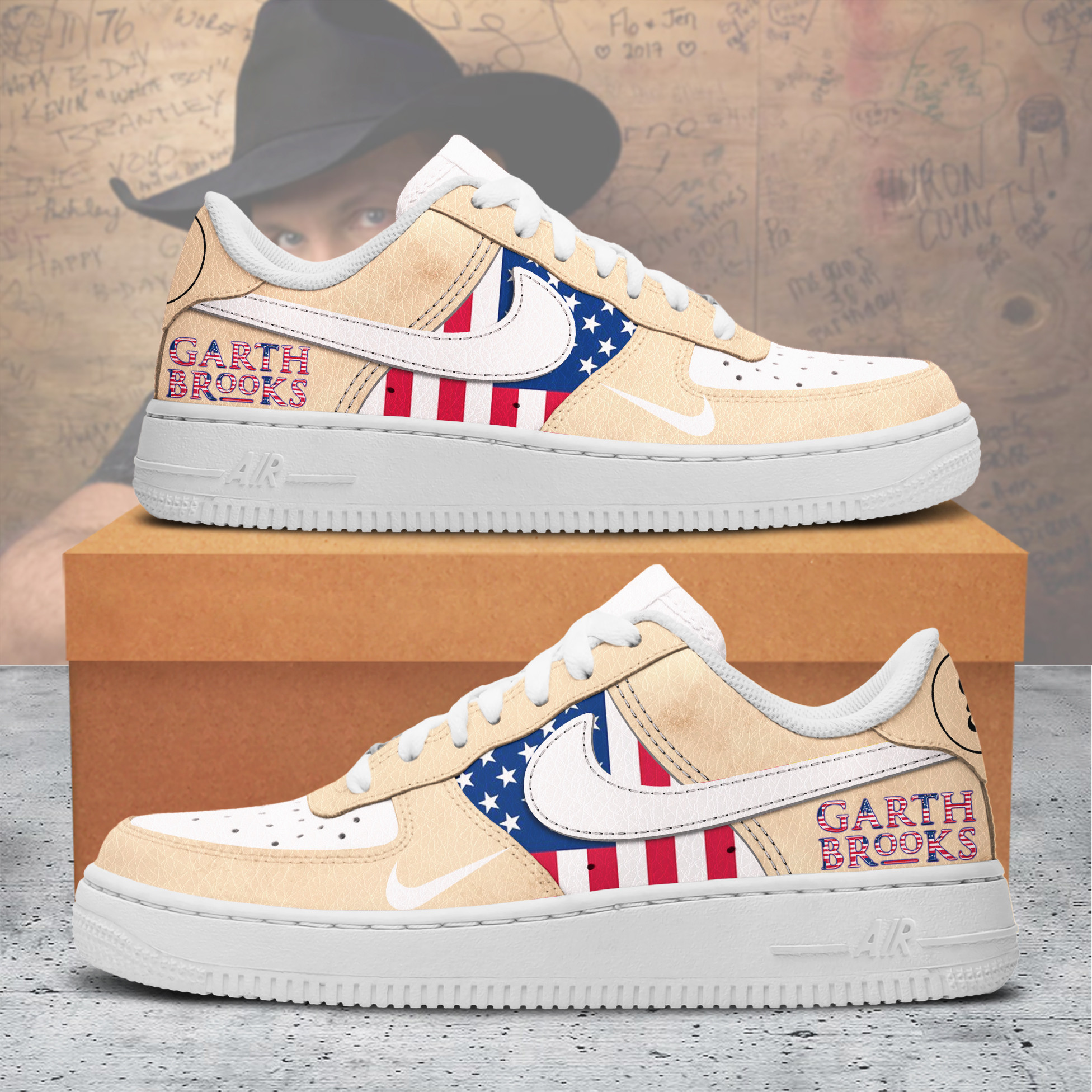 JWFancy Garth Brooks Air Low-Top Sneakers Shoes For Men And Women