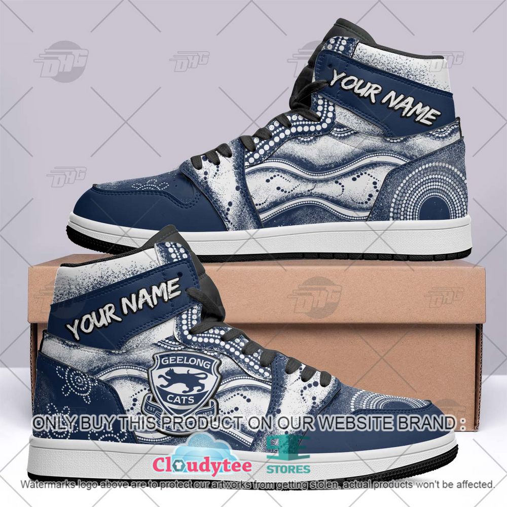 JWFancy Geelong Cats AFL AJ1 High Sneakers Shoes For Men And Women