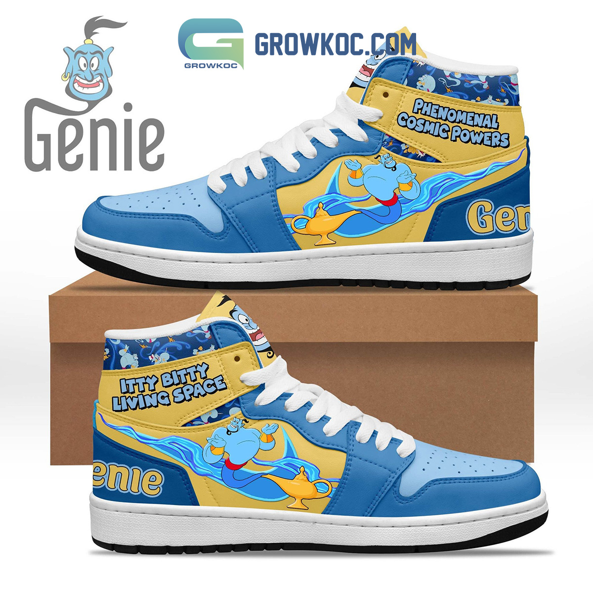 JWFancy Genie Disney AJ1 High Sneakers Shoes For Men And Women