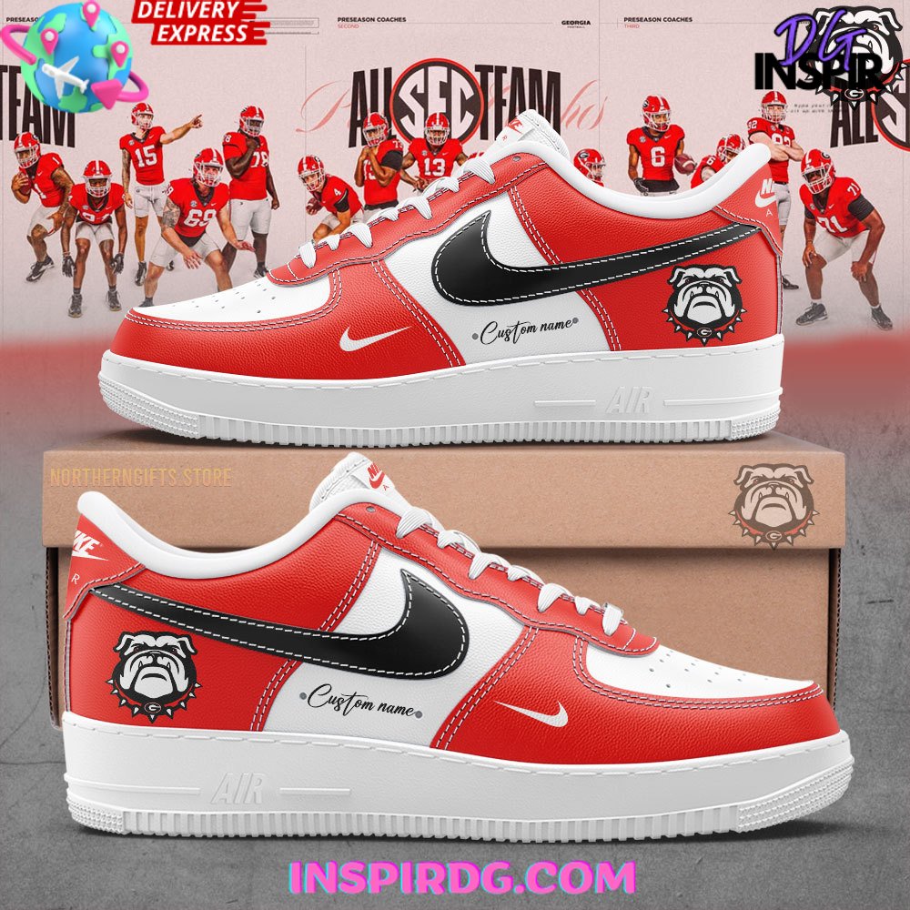 JWFancy Georgia Bulldogs Air Low-Top Sneakers Shoes For Men And Women