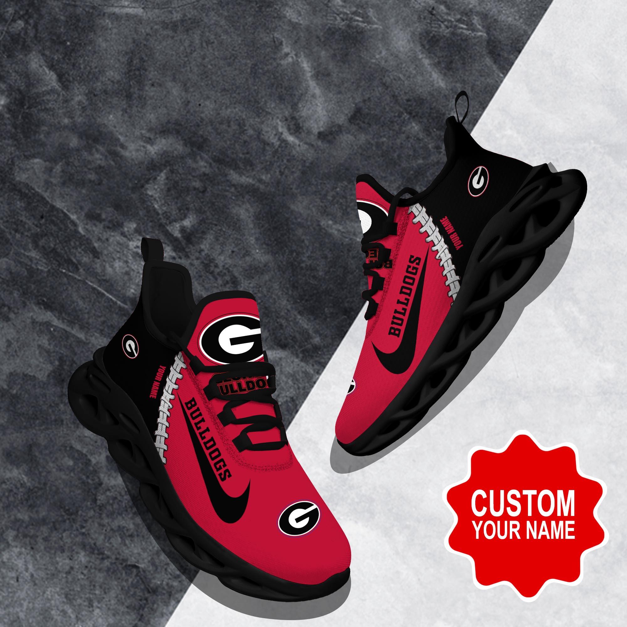 JWFancy Georgia Bulldogs Max Soul Shoes Sneakers For Men And Women