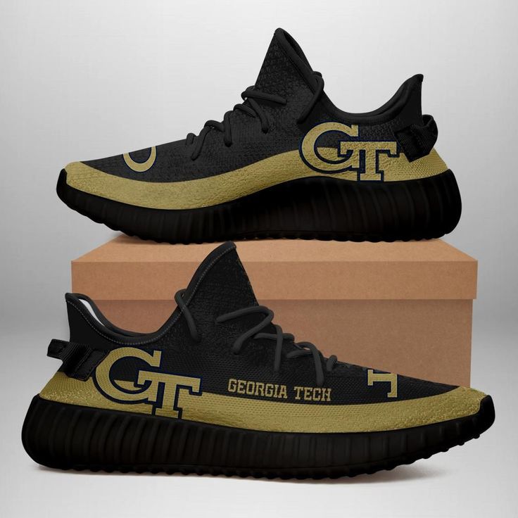 JWFancy Georgia Tech Yellow Jackets Yeezy Boost Shoes For Men And Women