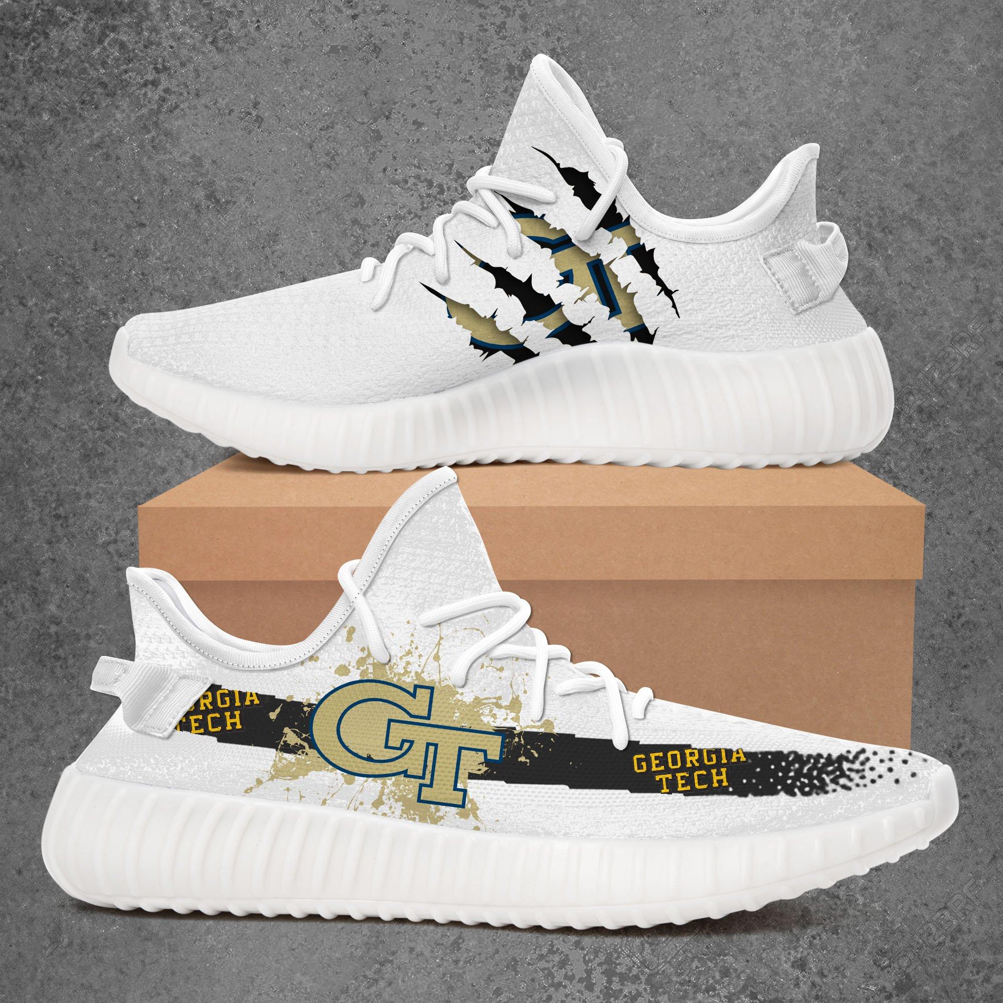 JWFancy Georgia Tech Yellow Jackets Yeezy Boost Shoes For Men And Women