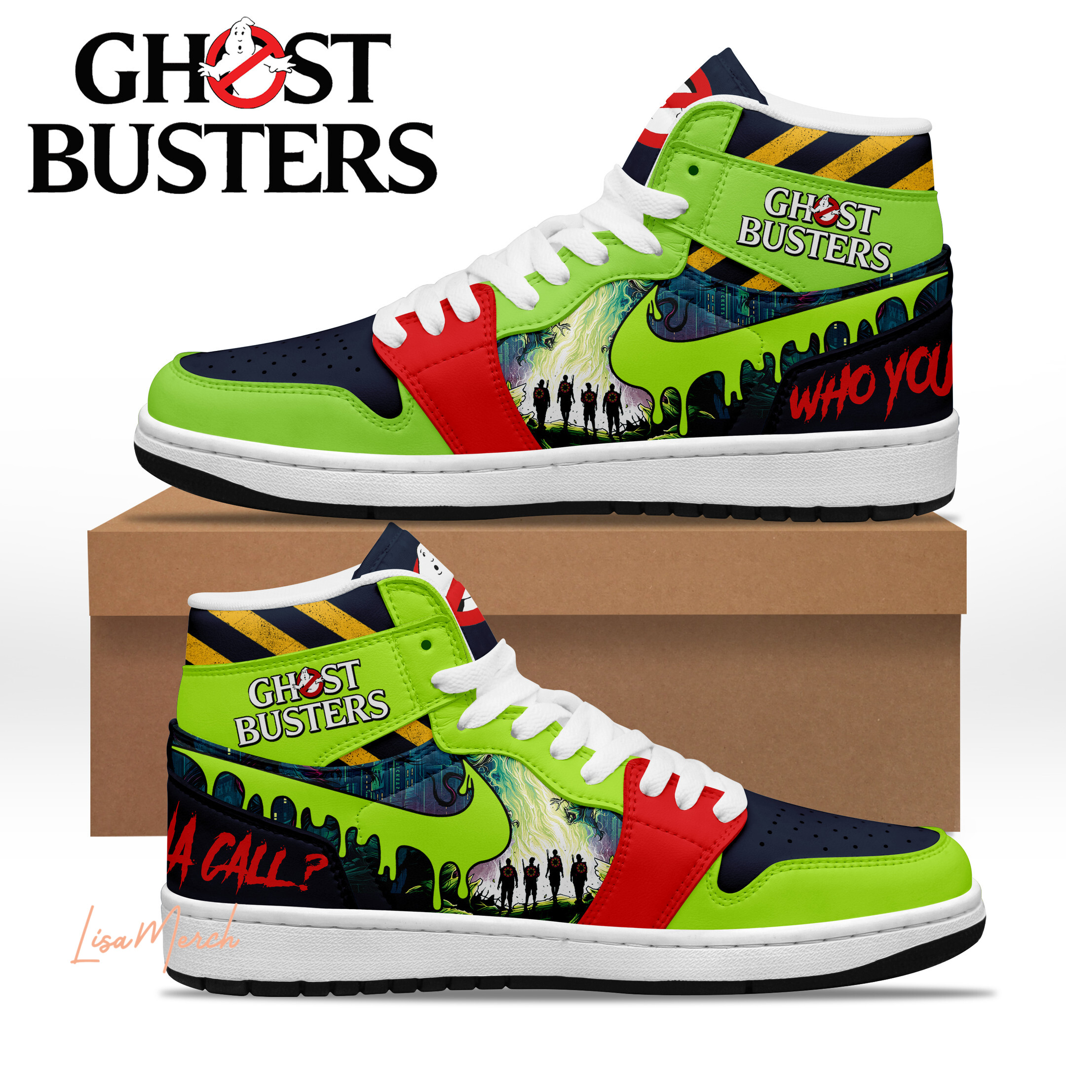 JWFancy Ghostbusters AJ1 High Sneakers Shoes For Men And Women
