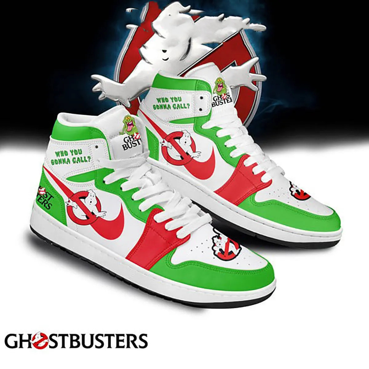 JWFancy Ghostbusters Who You Gonna Call AJ1 High Sneakers Shoes For Men And Women
