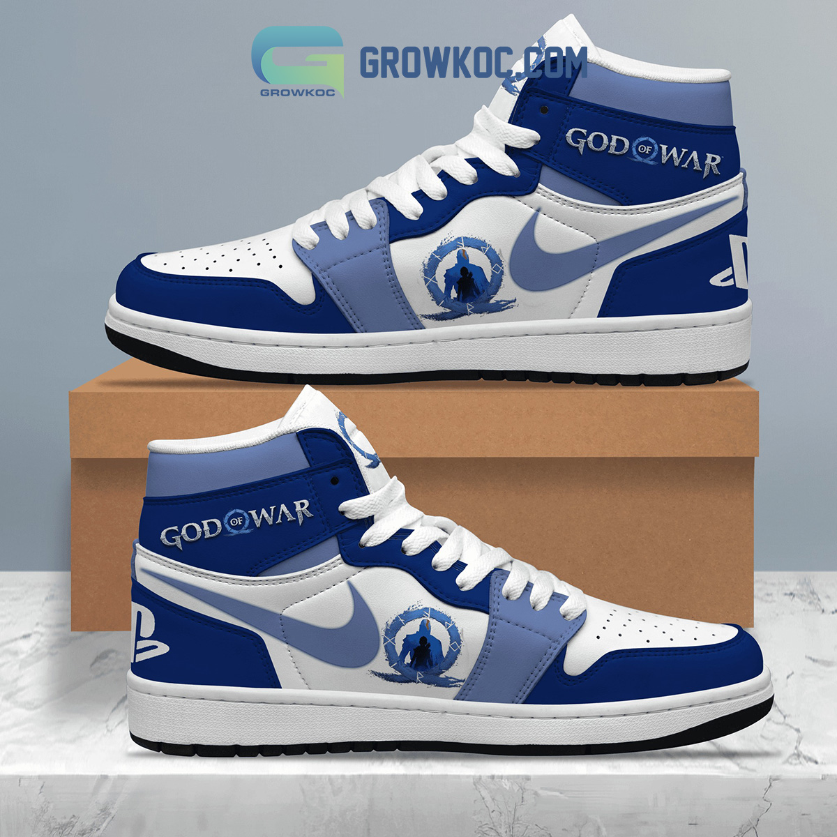 JWFancy God Of War AJ1 High Sneakers Shoes For Men And Women
