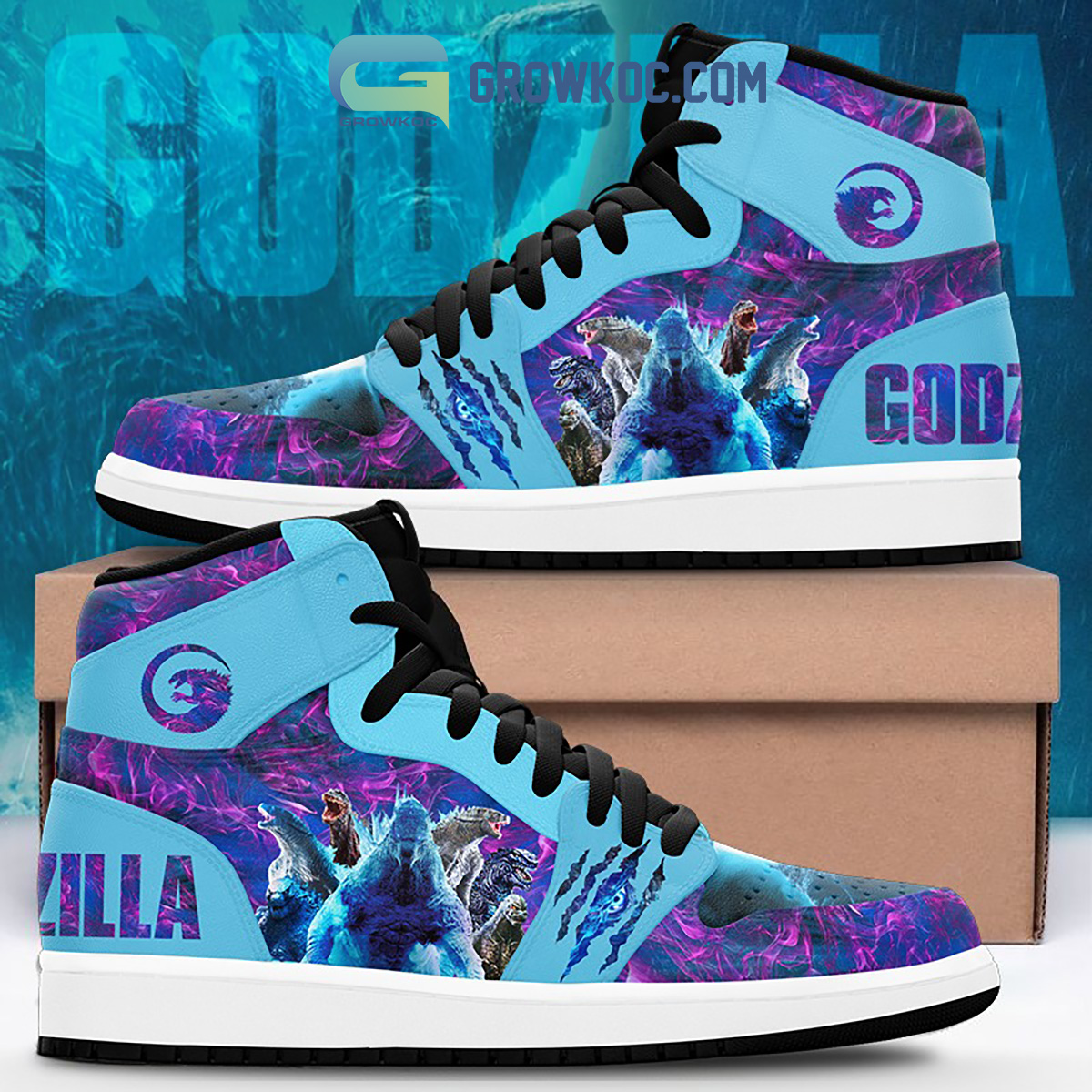 JWFancy Godzilla AJ1 High Sneakers Shoes For Men And Women