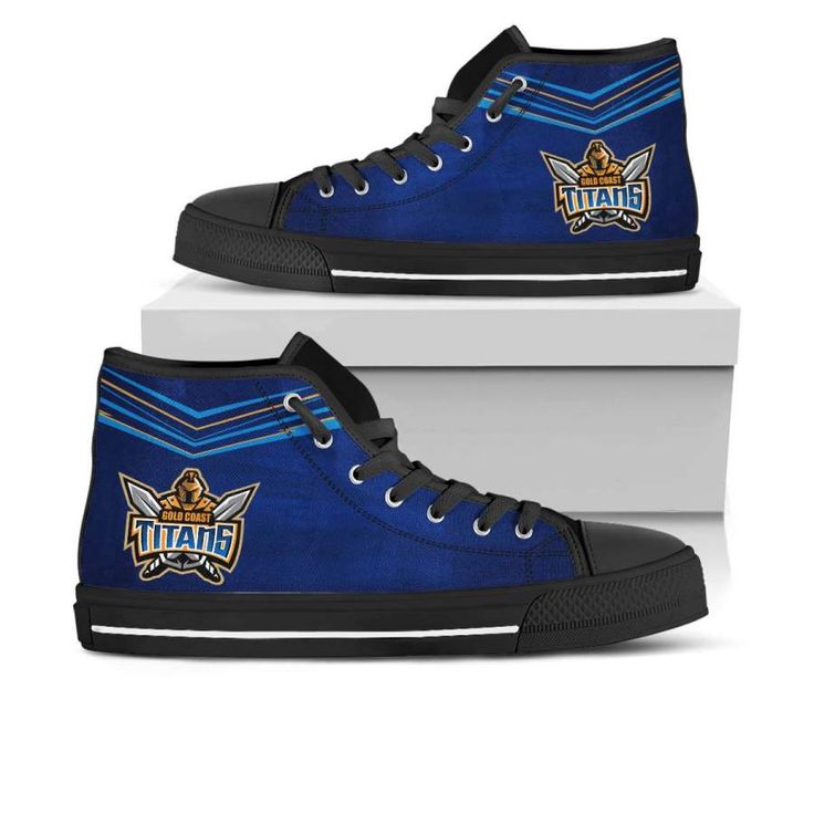 JWFancy Gold Coast Titans High Top Canvas Sneakers Shoes For Men And Women