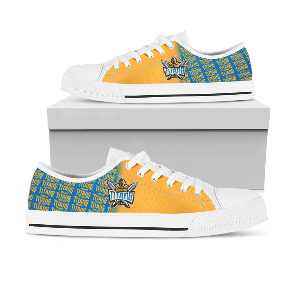 JWFancy Gold Coast Titans Low Top Canvas Sneakers Shoes For Men And Women