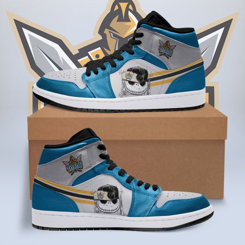 JWFancy Gold Coast Titans NRL AJ1 High Sneakers Shoes For Men And Women