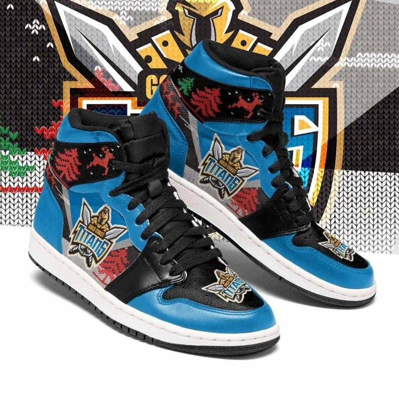 JWFancy Gold Coast Titans NRL AJ1 High Sneakers Shoes For Men And Women
