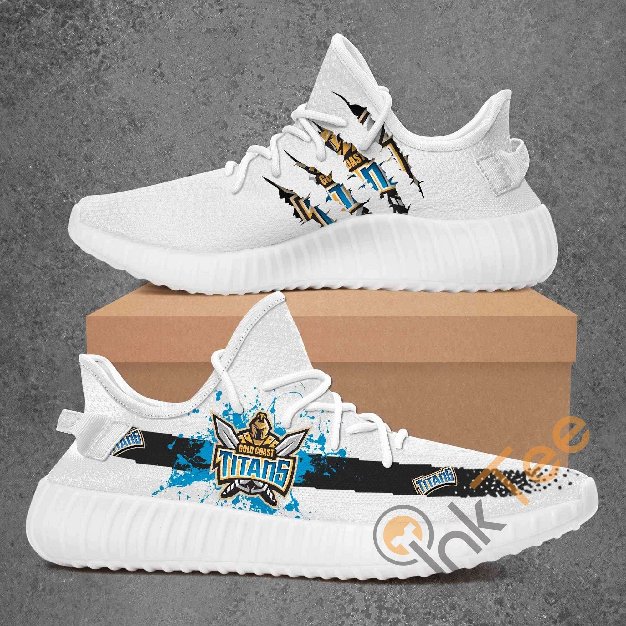 JWFancy Gold Coast Titans Yeezy Boost Shoes For Men And Women