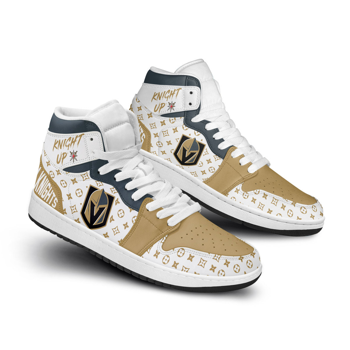 JWFancy Golden Knights AJ1 High Sneakers Shoes For Men And Women
