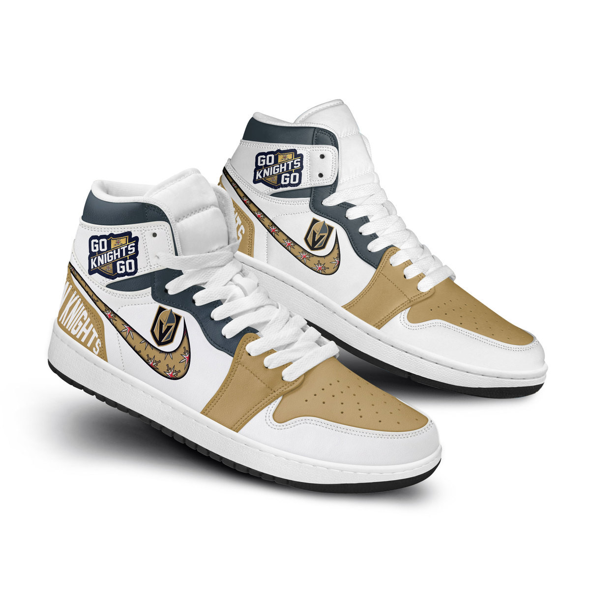 JWFancy Golden Knights AJ1 High Sneakers Shoes For Men And Women