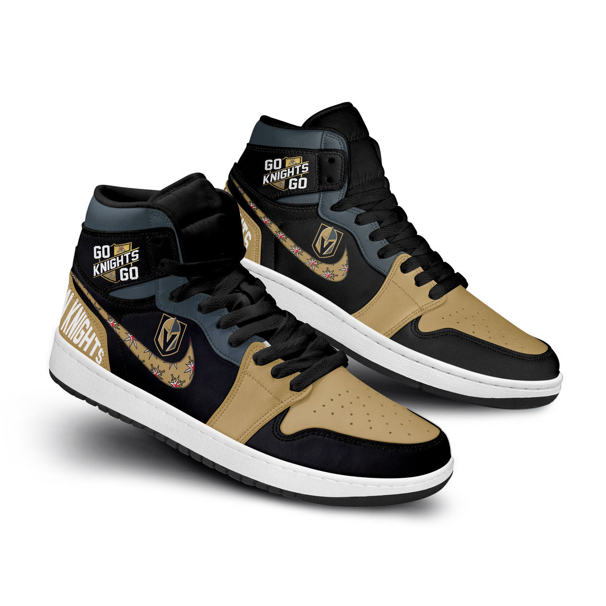 JWFancy Golden Knights AJ1 High Sneakers Shoes For Men And Women