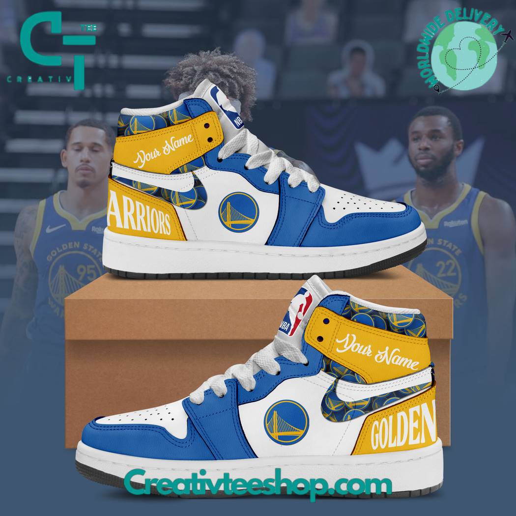 JWFancy Golden State Warriors AJ1 High Sneakers Shoes For Men And Women