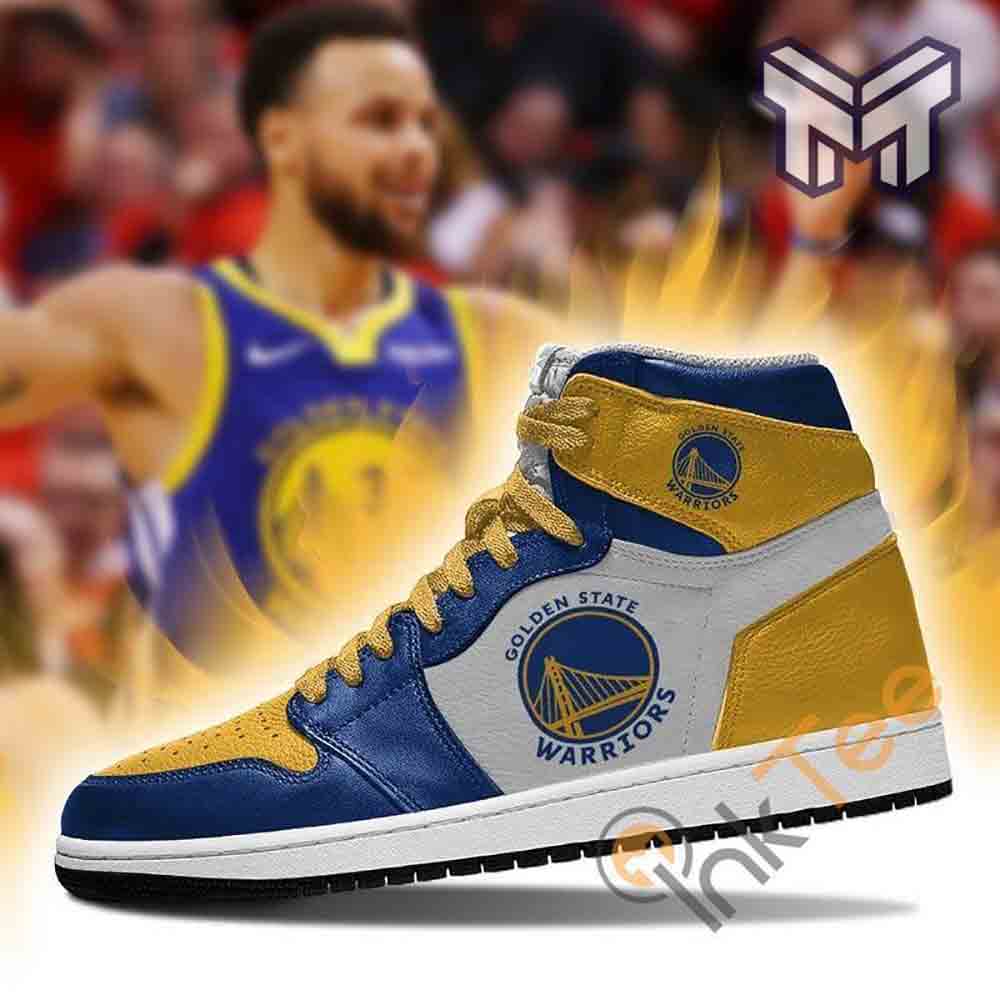 JWFancy Golden State Warriors AJ1 High Sneakers Shoes For Men And Women