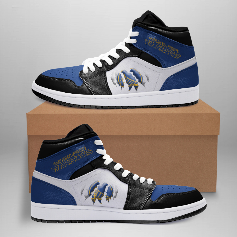 JWFancy Golden State Warriors AJ1 High Sneakers Shoes For Men And Women