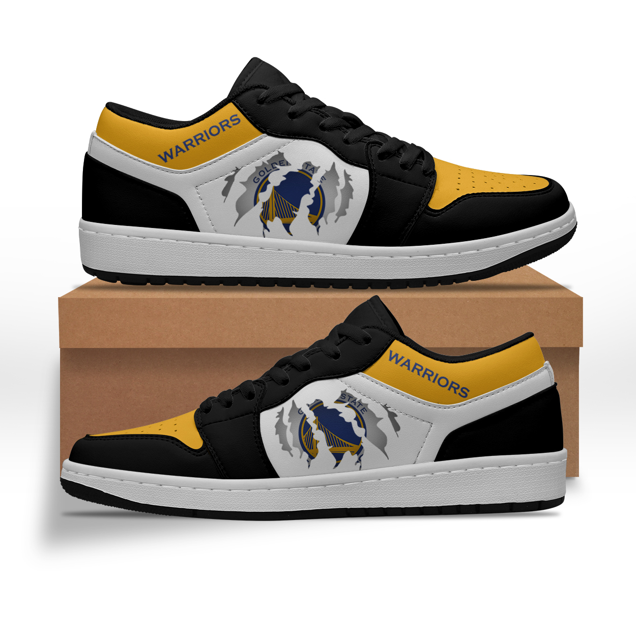 JWFancy Golden State Warriors AJ1 Low Sneakers Shoes For Men And Women