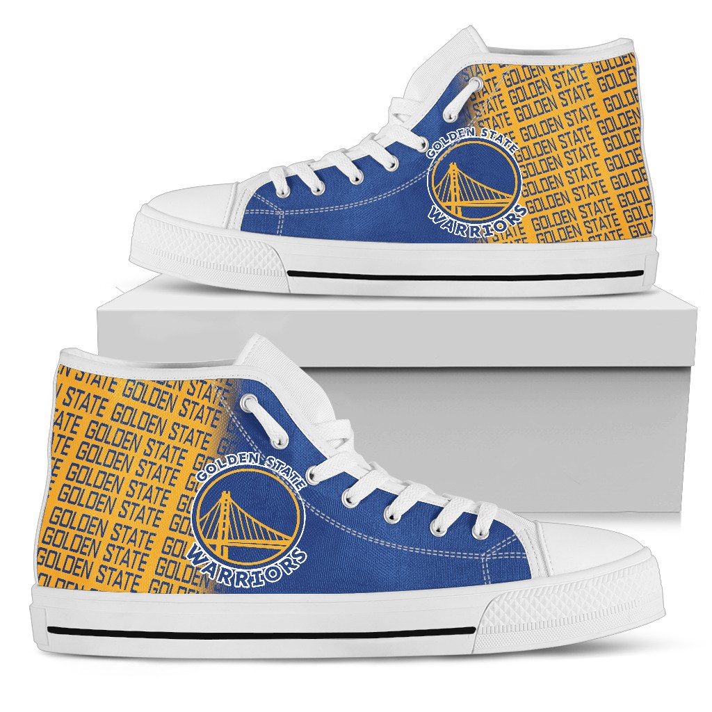 JWFancy Golden State Warriors High Top Canvas Sneakers Shoes For Men And Women