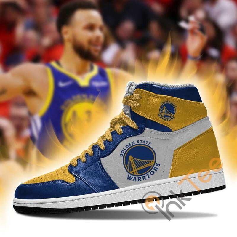 JWFancy Golden State Warriors NBA AJ1 High Sneakers Shoes For Men And Women