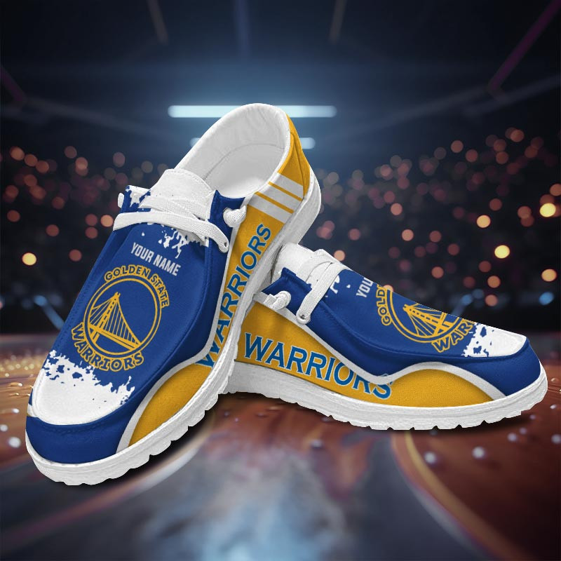 JWFancy Golden State Warriorss Hey Dude Shoes Wally Men's Lace Up Loafers Comfortable For Men And Women