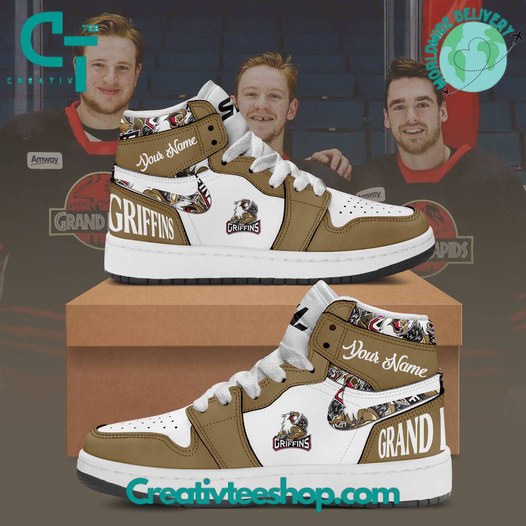 JWFancy Grand Rapids Griffins AJ1 High Sneakers Shoes For Men And Women