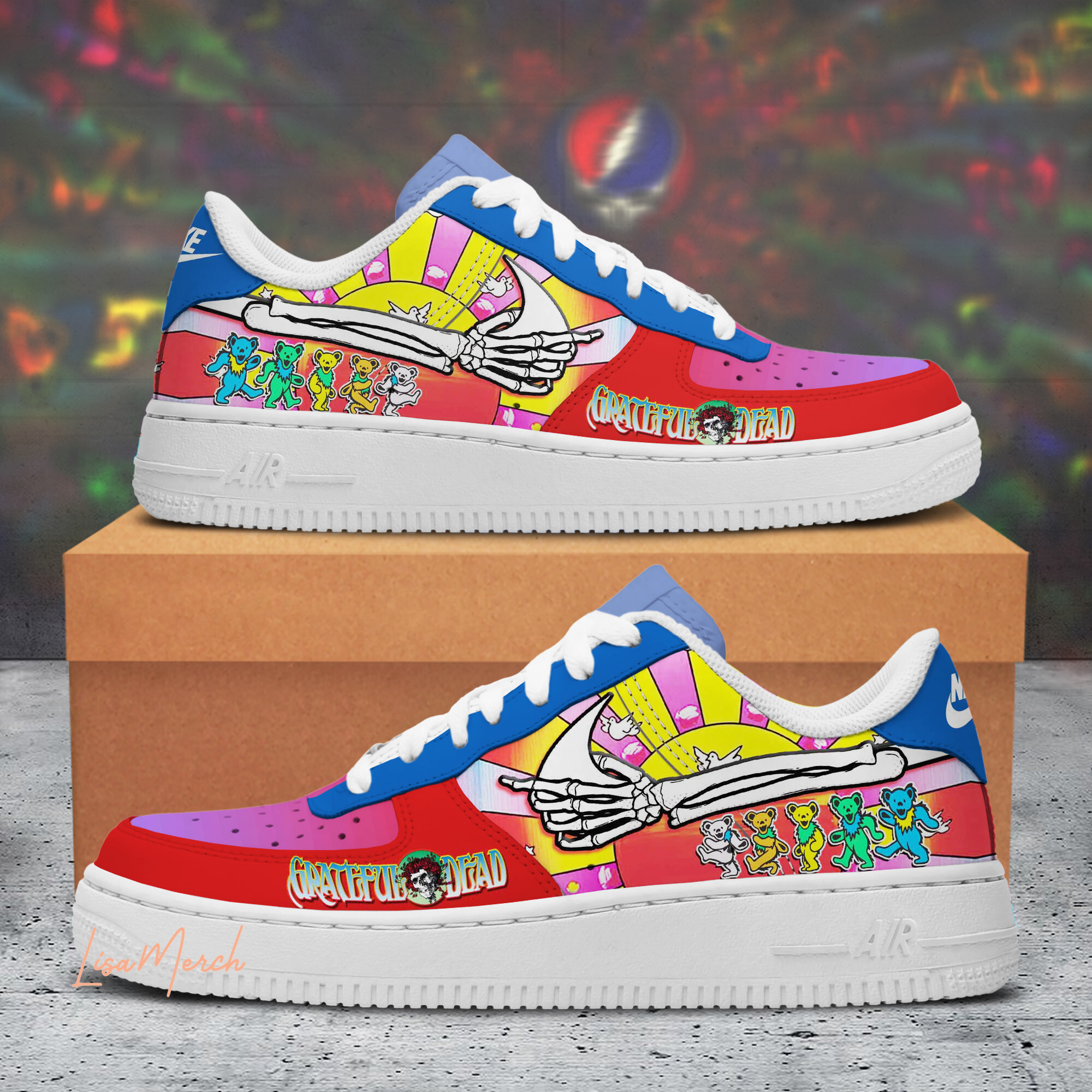 JWFancy Grateful Dead Air Low-Top Sneakers Shoes For Men And Women