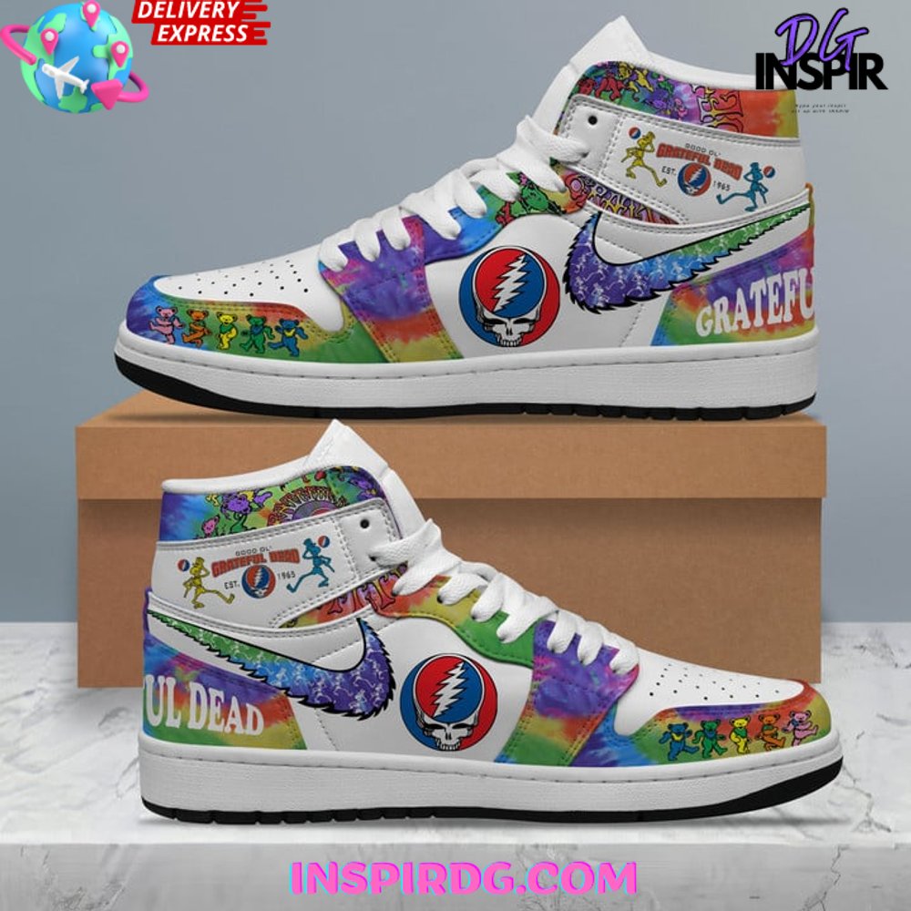 JWFancy Grateful Dead AJ1 High Sneakers Shoes For Men And Women