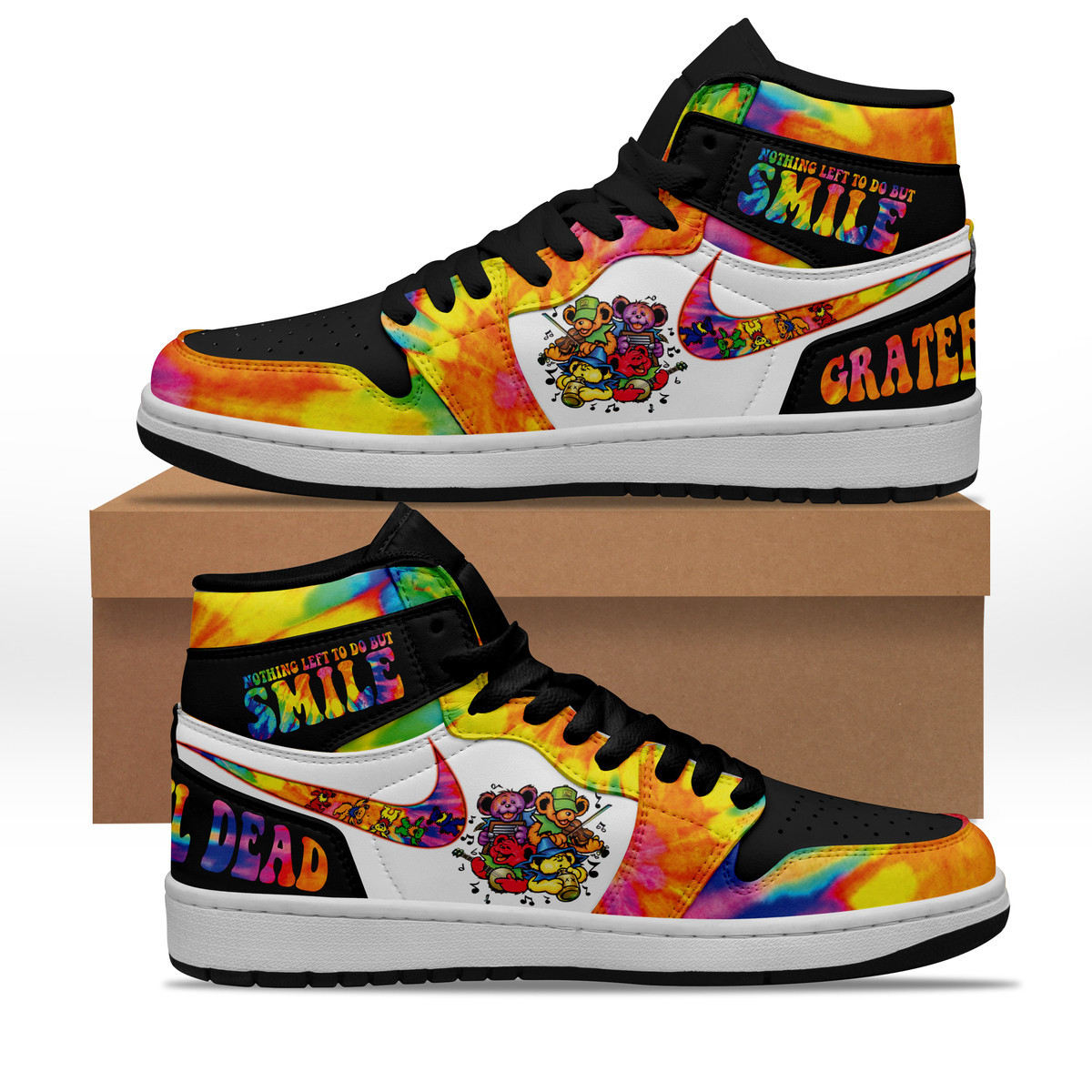 JWFancy Grateful Dead AJ1 High Sneakers Shoes For Men And Women