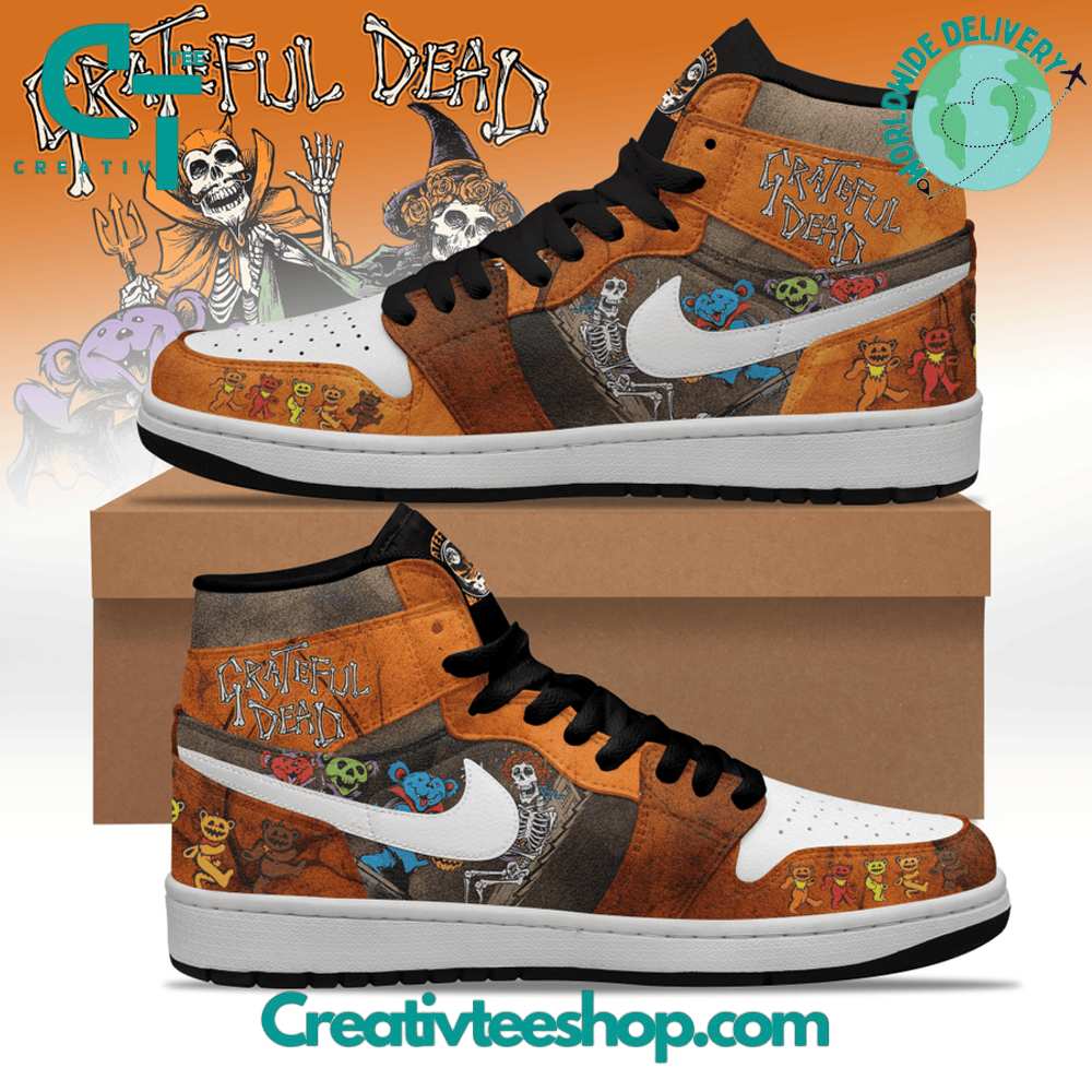JWFancy Grateful Dead AJ1 High Sneakers Shoes For Men And Women