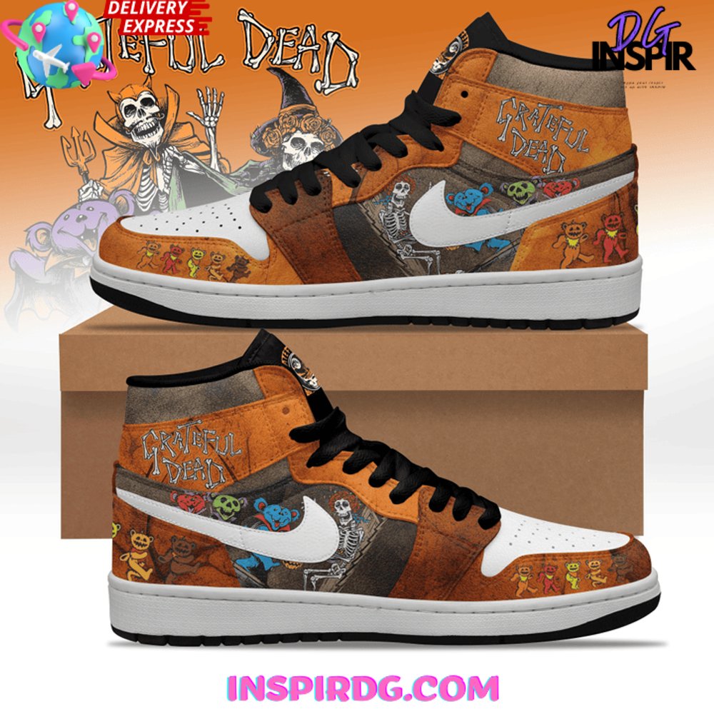 JWFancy Grateful Dead AJ1 High Sneakers Shoes For Men And Women
