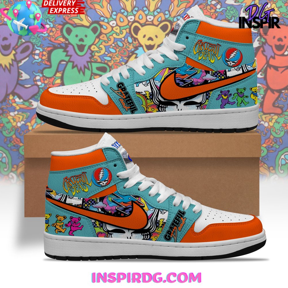 JWFancy Grateful Dead AJ1 High Sneakers Shoes For Men And Women
