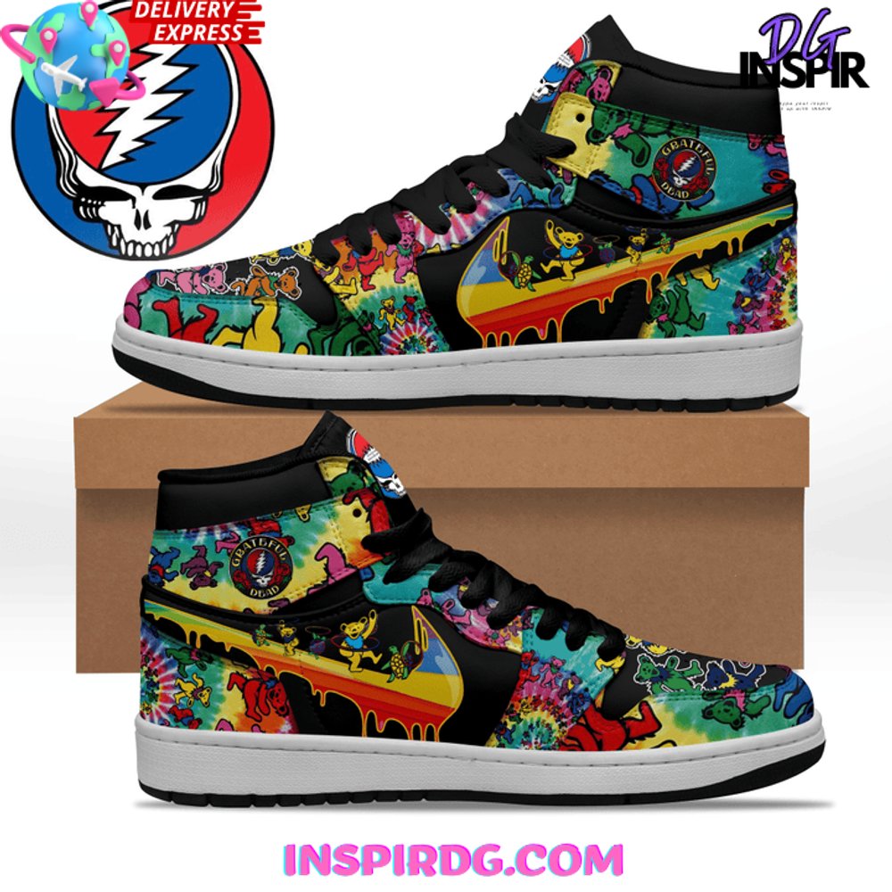 JWFancy Grateful Dead AJ1 High Sneakers Shoes For Men And Women