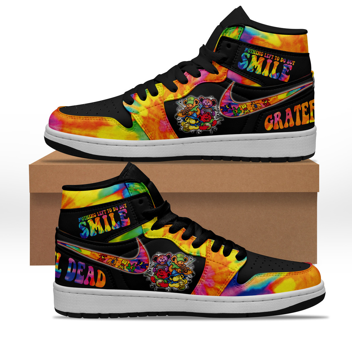 JWFancy Grateful Dead AJ1 High Sneakers Shoes For Men And Women