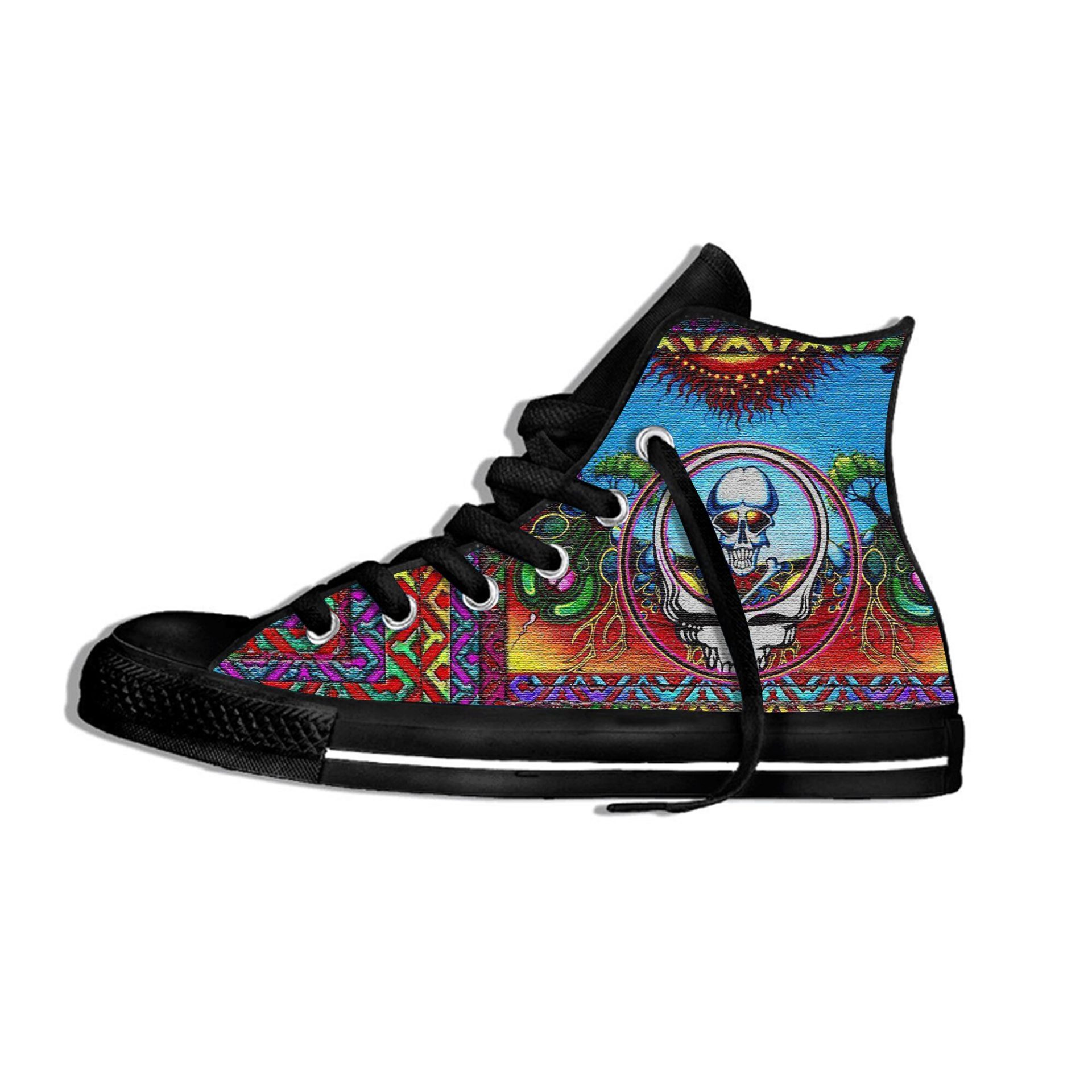 JWFancy Grateful Dead High Top Canvas Sneakers Shoes For Men And Women