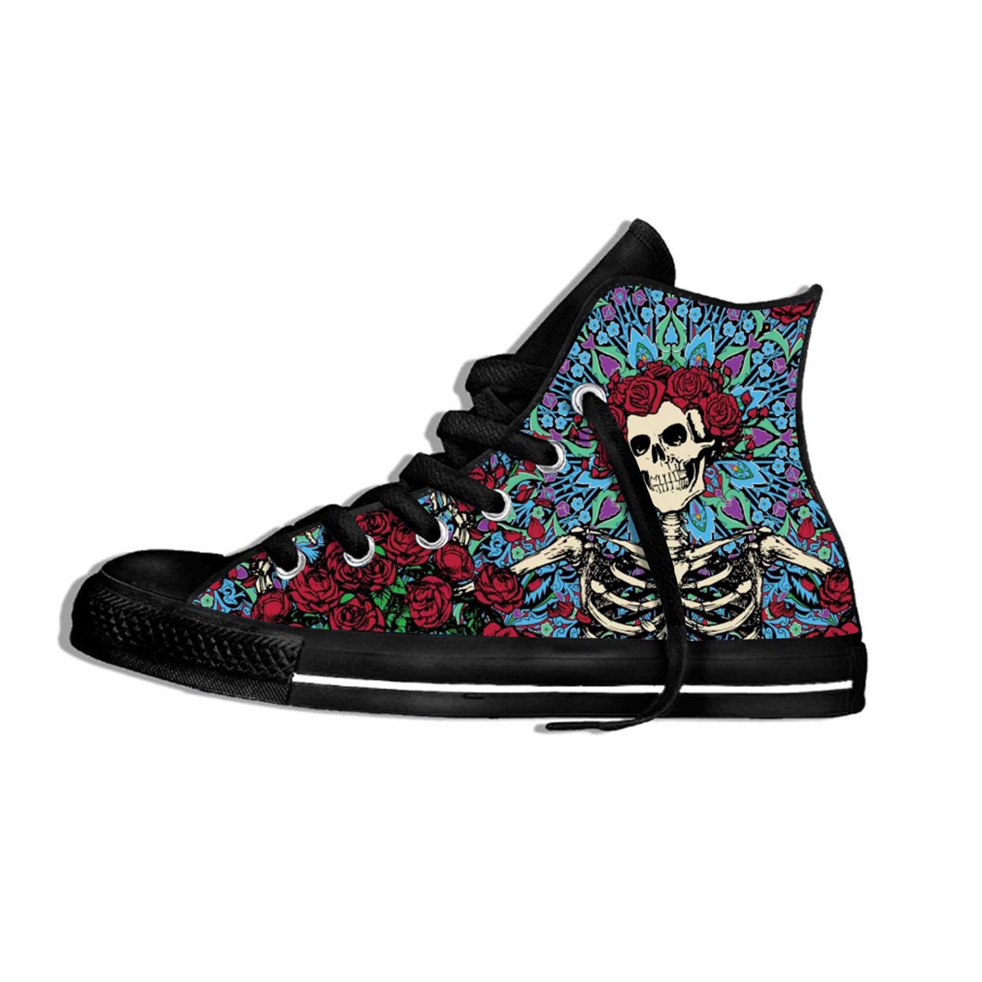 JWFancy Grateful Dead High Top Canvas Sneakers Shoes For Men And Women