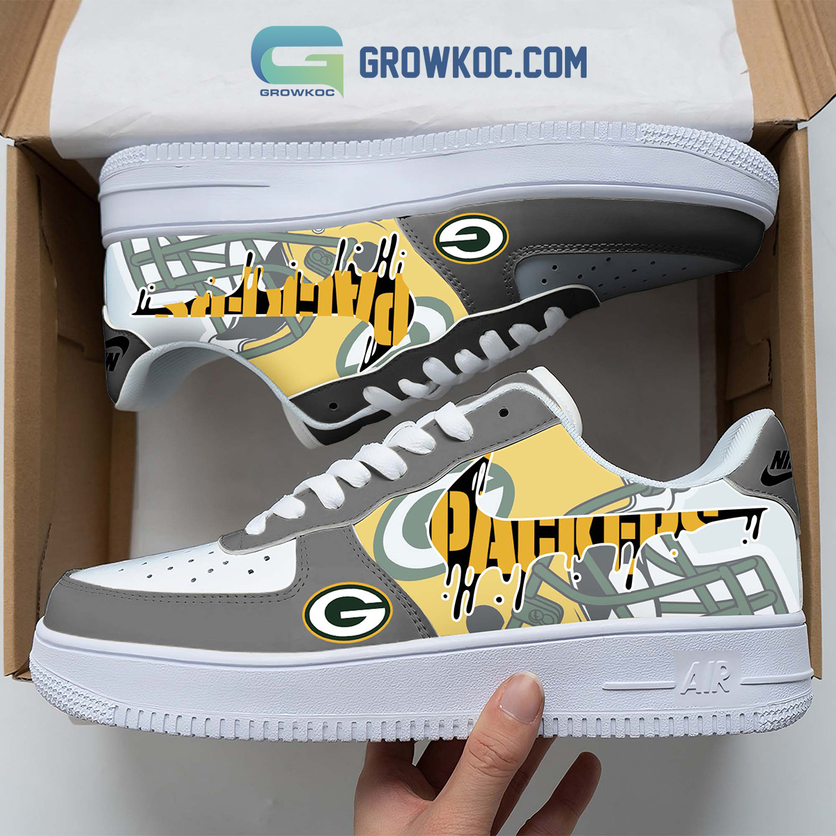 JWFancy Green Bay Packers Air Low-Top Sneakers Shoes For Men And Women