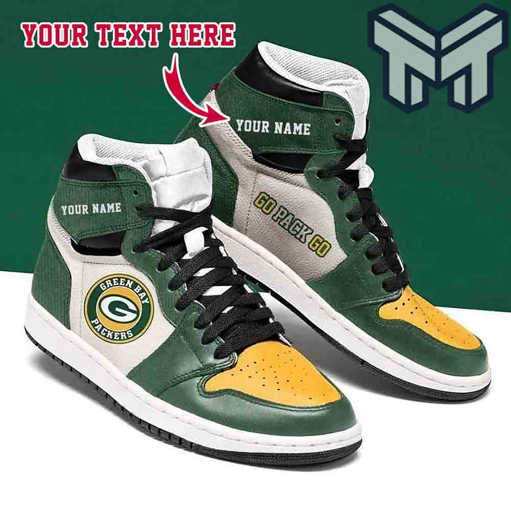 JWFancy Green Bay Packers AJ1 High Sneakers Shoes For Men And Women