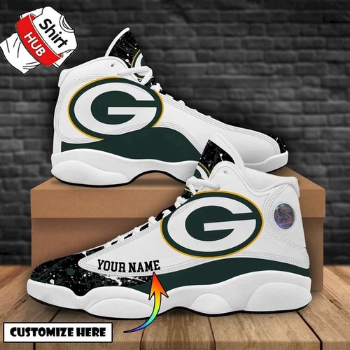 JWFancy Green Bay Packers AJ1 High Sneakers Shoes For Men And Women