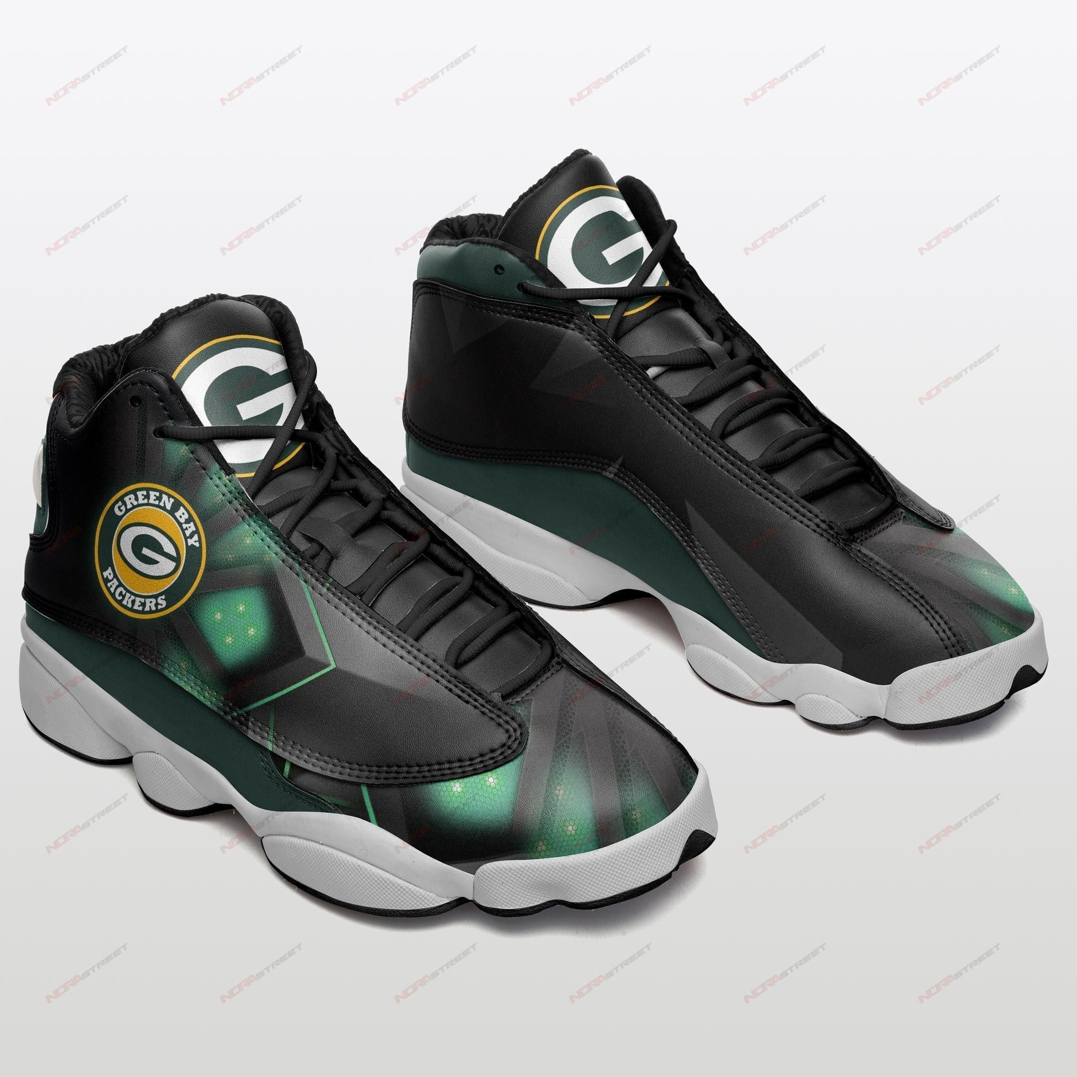 JWFancy Green Bay Packers AJ13 Sneakers Shoes For Men And Women