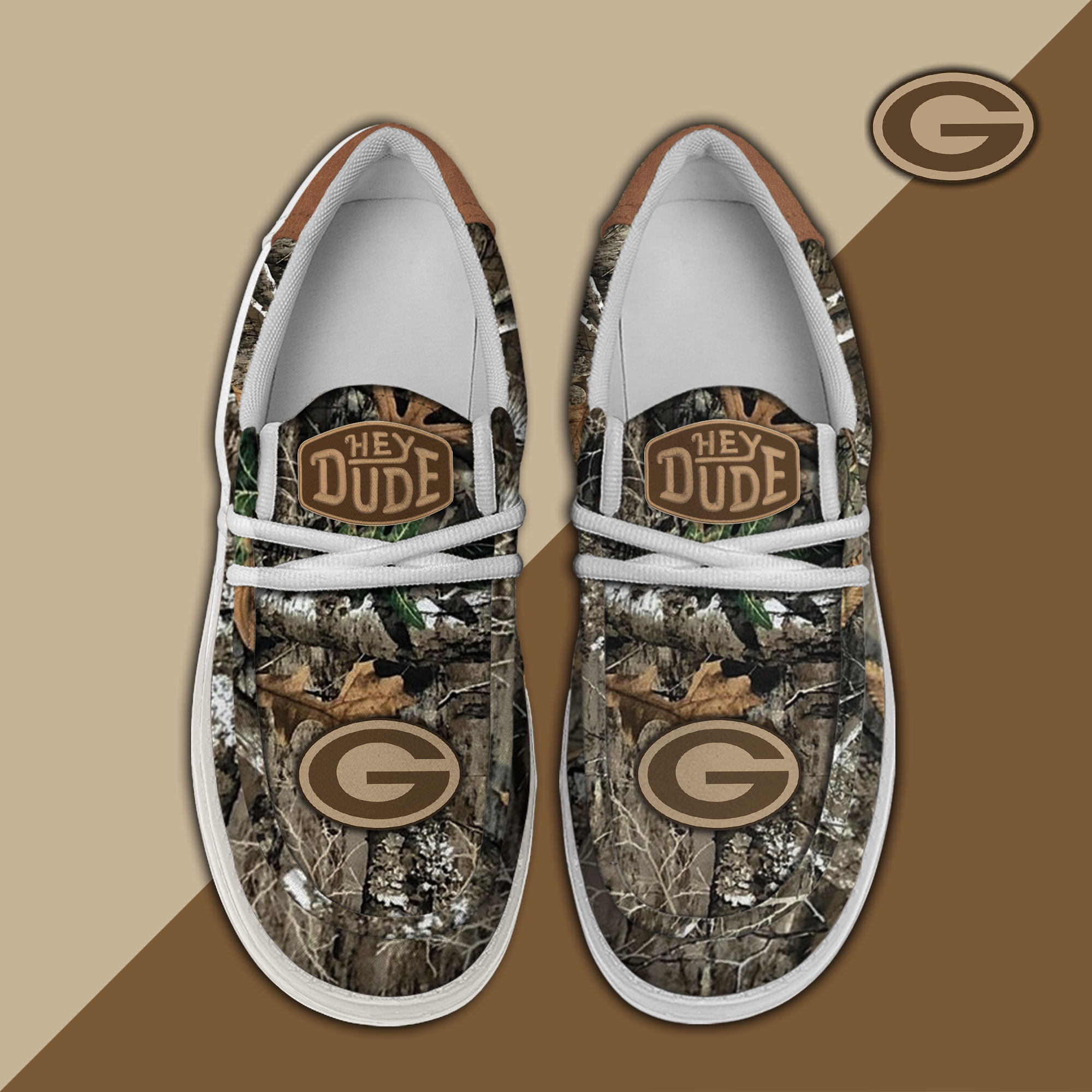 JWFancy Green Bay Packers Hey Dude Shoes Wally Men's Lace Up Loafers Comfortable For Men And Women