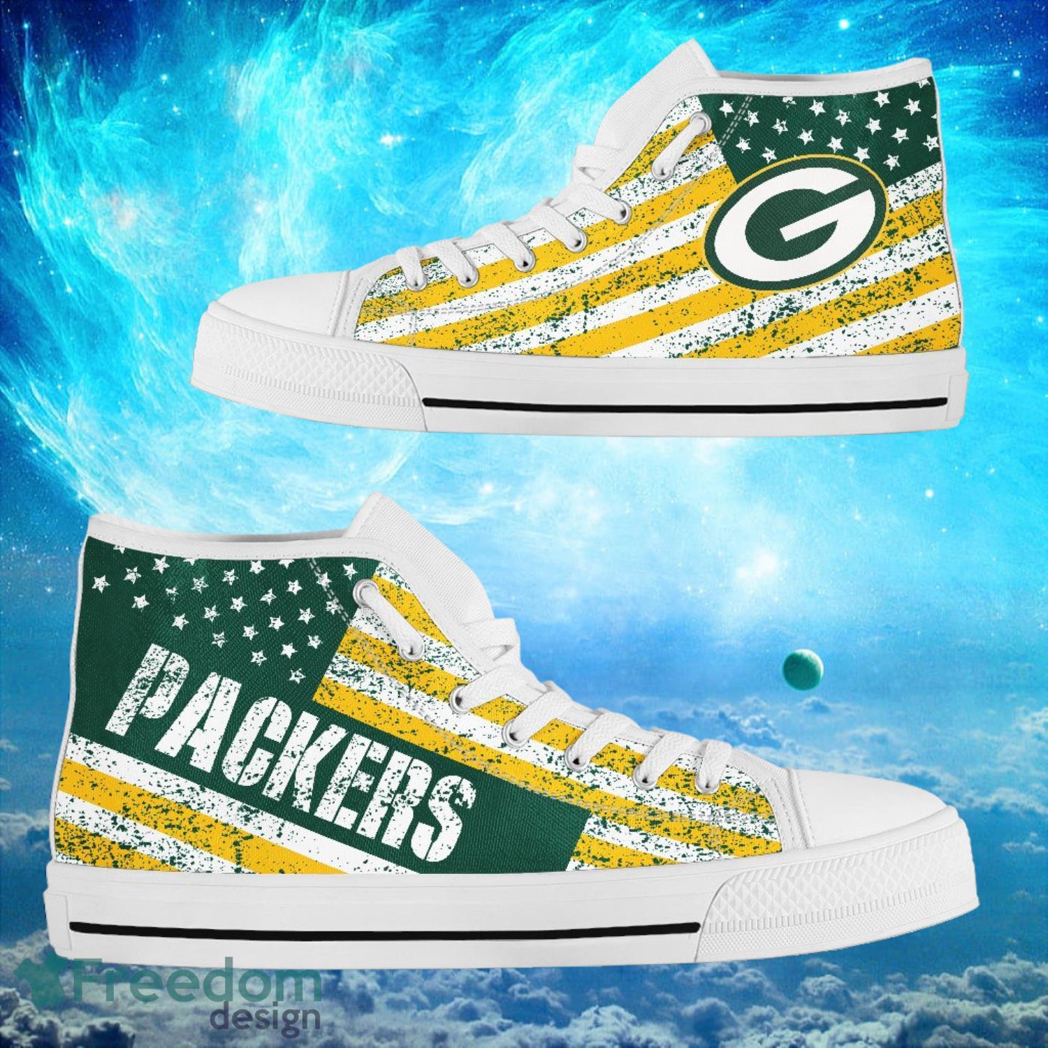 JWFancy Green Bay Packers High Top Canvas Sneakers Shoes For Men And Women