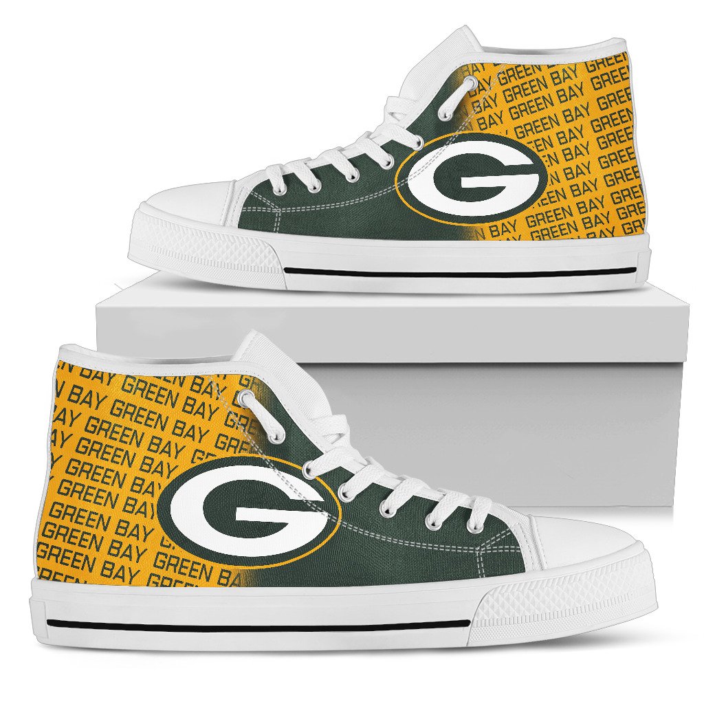 JWFancy Green Bay Packers High Top Canvas Sneakers Shoes For Men And Women