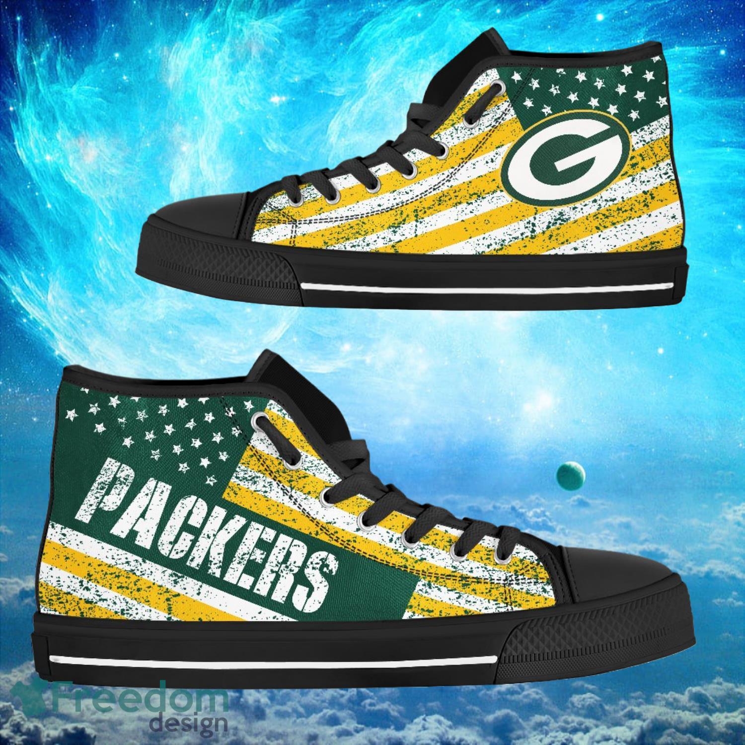 JWFancy Green Bay Packers High Top Canvas Sneakers Shoes For Men And Women