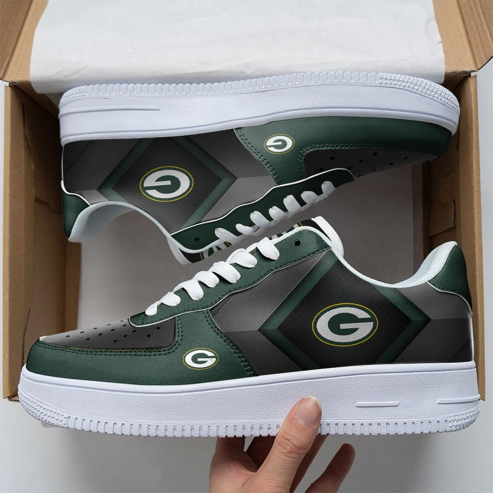 JWFancy Green Bay Packers NFL Air Low-Top Sneakers Shoes For Men And Women
