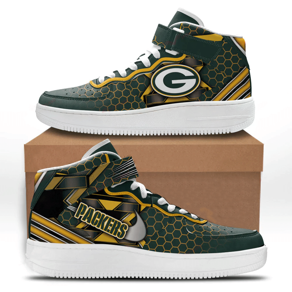 JWFancy Green Bay Packers NFL Air Low-Top Sneakers Shoes For Men And Women
