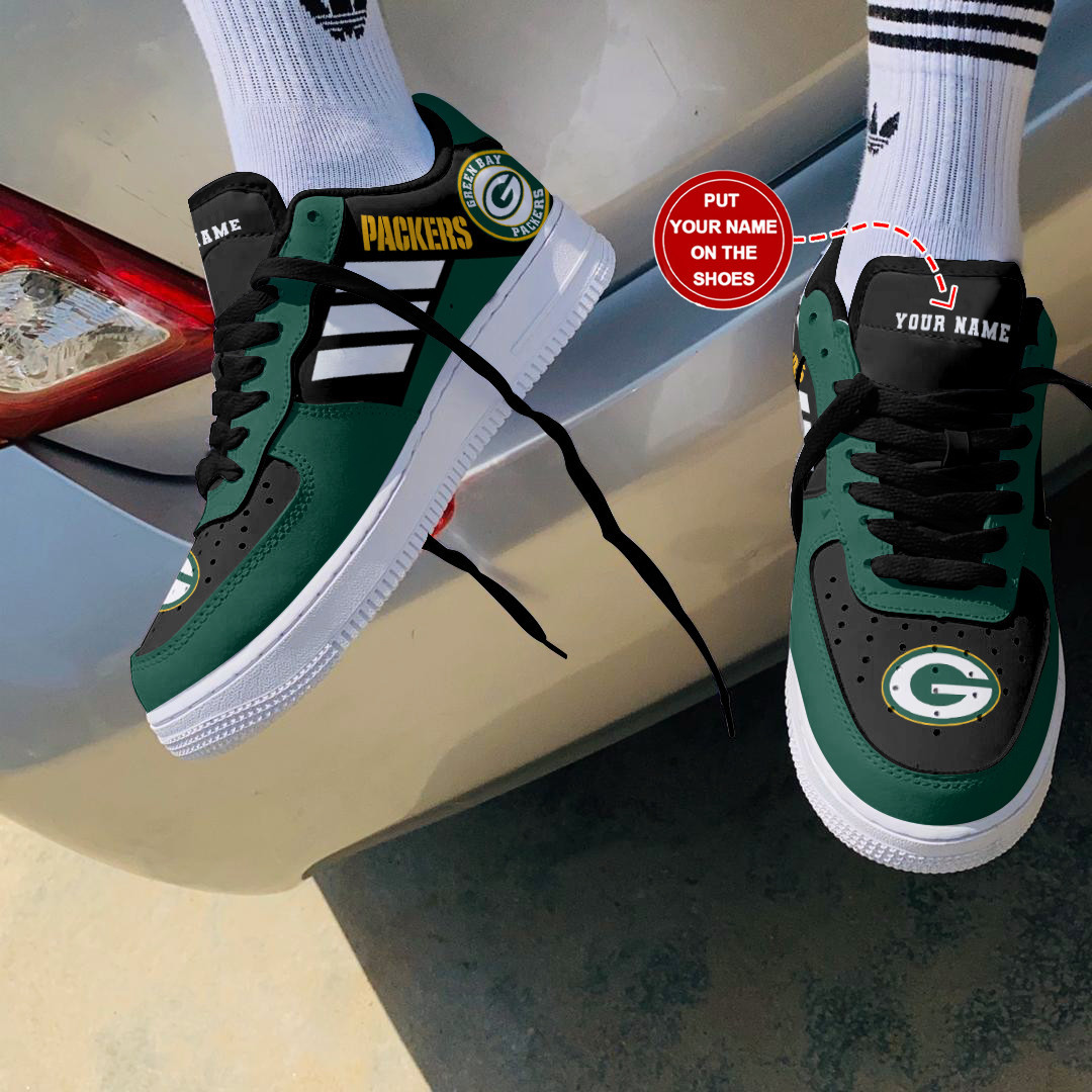 JWFancy Green Bay Packers NFL Air Low-Top Sneakers Shoes For Men And Women